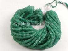 Emerald Faceted Roundelle Beads