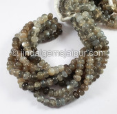 Grey Moonstone Smooth Roundelle Shape Beads Grey Moonstone Smooth Roundelle Shape Beads