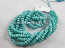 Peruvian Amazonite Faceted Roundelle Beads --  AMZA39