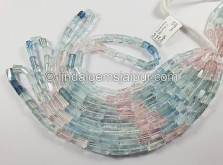 Multi Aquamarine Pipe Shape Medium Beads Multi Aquamarine Pipe Shape Medium Beads