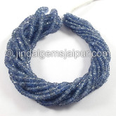Blue Sapphire Faceted Roundelle Shape Beads