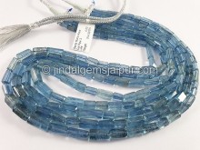Santa Maria Aquamarine Cut Pipe Shape Beads