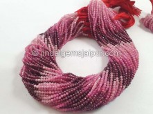Natural Ruby Shaded Micro Cut Beads -- `RBY40
