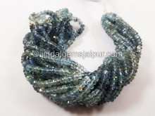 Moss Aquamarine Shaded Faceted Roundelle Beads