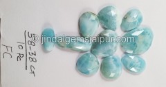 Larimar Rose Cut Slices