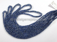 Blue Sapphire Faceted Roundelle Shape Beads