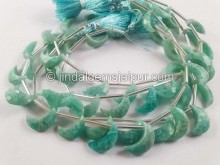 Amazonite Faceted Moon Shape Beads