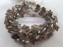 Smoky Faceted Star Beads -- SMKA44