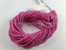 Natural Pink Sapphire Faceted Roundelle Beads -- SPPH174 Natural Pink Sapphire Faceted Roundelle Beads -- SPPH174