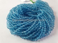 Swiss Blue Topaz Faceted Round Beads -- SWBT14