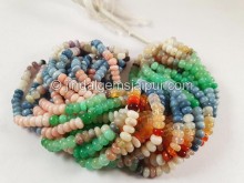 Multi Opal Smooth Roundelle Small Beads