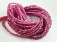 Pink Sapphire Faceted Roundelle Beads -- SPPH198 Pink Sapphire Faceted Roundelle Beads -- SPPH198