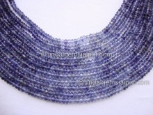 Iolite Faceted Roundelle Shape Beads