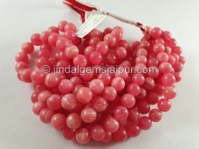 Rhodochrosite Smooth Round Ball Beads