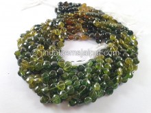 Chrome Green Tourmaline Smooth Heart Beads  -- TOURBG131