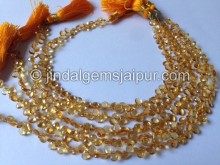 Madeira Citrine Faceted Pear Shape Beads