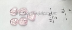 Morganite Rose Cut Slices