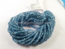 Santa Maria Aquamarine Faceted Roundelle Beads -- AQMA231 Santa Maria Aquamarine Faceted Roundelle Beads -- AQMA231