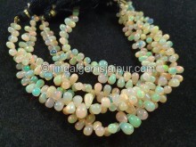 Yellow Ethiopian Opal Smooth Drops Beads -- ETOPA111