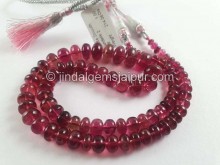 Rubellite Tourmaline Smooth Roundelle Beads