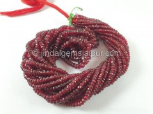 Red Spinel Faceted Roundelle Beads