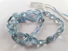 Moss Aquamarine Smooth Nuggets Beads -- MSAQ54