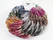 Multi Sapphire Faceted Roundelle Beads