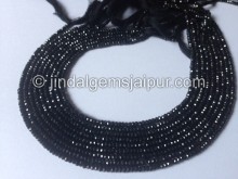 Black Spinel Micro Faceted Roundelle