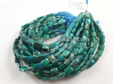 Chrysocolla Shaded Faceted Chicklet Beads --  CRCL43