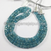 Blue Zircon Cut Bolt Shape Beads