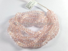 Peach Morganite Faceted Roundelle Shape Beads