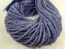 Tanzanite Faceted Roundelle Beads -- TZA135