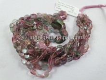 Bi Color Tourmaline Flat Slice Oval Beads -- TOWT53