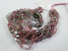 Bi Color Tourmaline Flat Slice Oval Beads -- TOWT53 Bi Color Tourmaline Flat Slice Oval Beads -- TOWT53