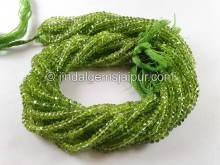 Peridot Big Faceted Roundelle Beads