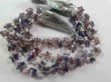 Fluorite Faceted Star Beads