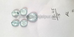 Milky Aquamarine Rose Cut Slices