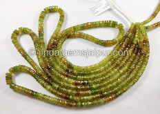 Sphene Shaded Faceted Tyre Shape Beads