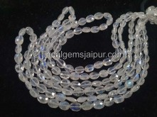 Rainbow Moonstone Faceted Oval Shape Beads