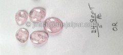 Morganite Rose Cut Slices