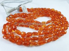 Mandarin Garnet Smooth Nuggets Beads