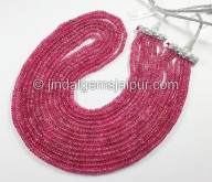 Pink Spinel Shaded Smooth Roundelle Shape Beads