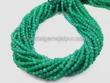 Green Onyx Faceted Coin Beads