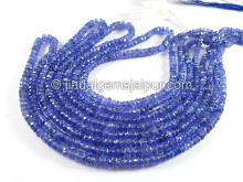 Tanzanite Faceted Roundelle Shape Beads