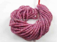 Natural Ruby Faceted Roundelle Beads -- RBY44