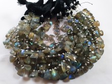 Labradorite Faceted Pyramid Beads