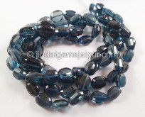 London Blue Topaz Faceted Nuggets Beads