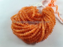 Mandarin Garnet Smooth Roundelle Beads -- FSP65