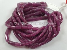 Ruby Natural Smooth Pipe Beads -- RBY54