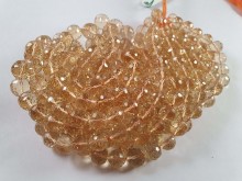 Citrine Concave Cut Round Ball Beads